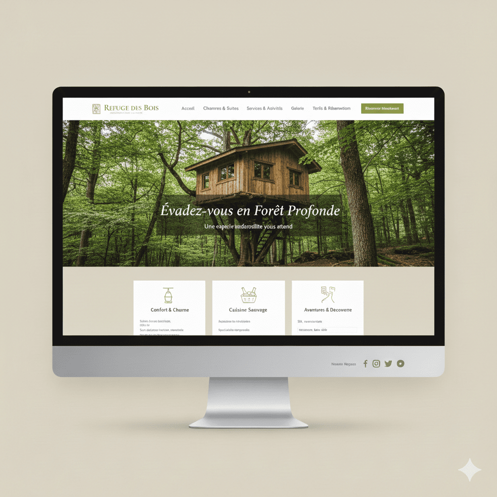 Site WordPress - Gîte Forêt Enchantée